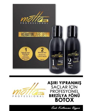 Motto Plus Professional Brazilian Blow Dry Keratin 2-Piece Miraculous Care Set (100ml Keratin - 100ml Shampoo) - Buy Online on GoSupps.com