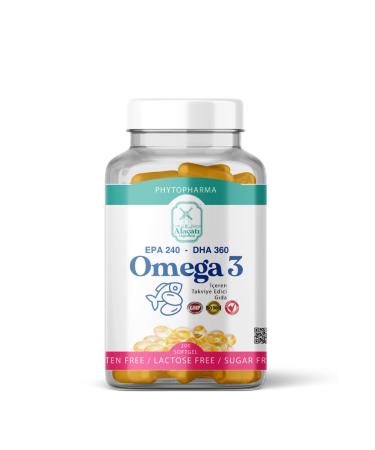 Ala at Mill Omega 3 Epa 240 Dha 360 200 Softgel Capsules 1300 Mg