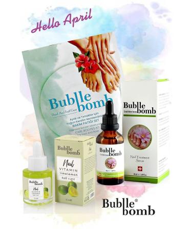 BUBBLEBOMB Foot Care Set 3-Piece Keratin Care Bootie + Serum + Nail Care Oil Lime - Buy Online on GoSupps.com