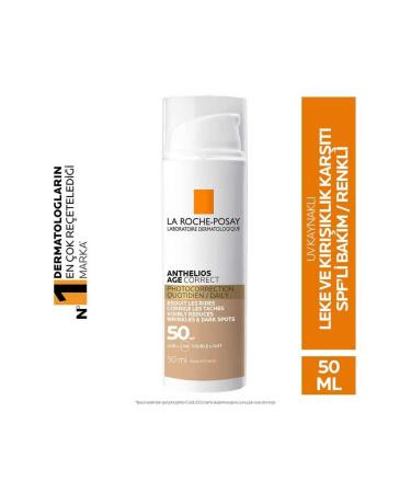 La Roche Posay Anthelios Age Correct SPF50+ Anti-Wrinkle Tinted Sunscreen CC Cream - Carest Cosmetic - Buy Online on GoSupps.com