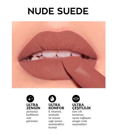 Avon Nude Suede Matte Lipstick + Black Eyeliner + Red Supreme Matte Lipstick + Lovider Pocket Mirror - Buy Online on GoSupps.com