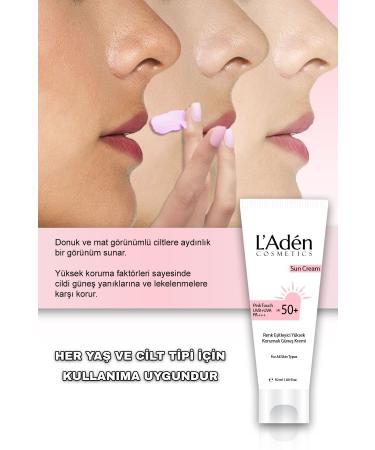 L'Aden Cosmetics Tone Equalizing Pink Touch Sun Cream 50 Spf 50ml