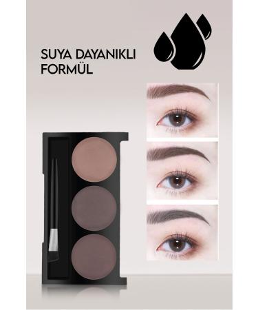 MUJGAN Romantic Flower 3-Pack Eyebrow Shadow 01 - Buy Online on GoSupps.com