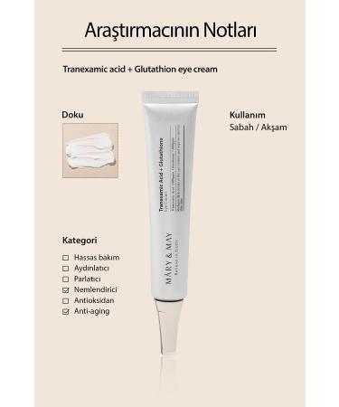 Mary & May Tranexamic Acid+glutathion Brightening Eye Contour Cream 30 Gr