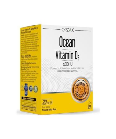 Ocean Orzax Vitamin D3 600iu 20ml Spray
