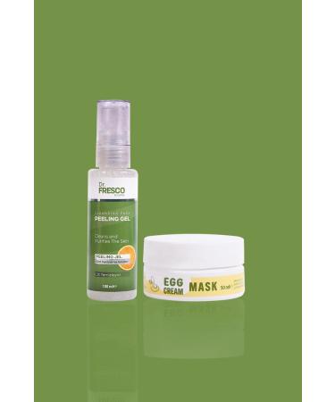 Dr Fresco Cleansing Face Peeling Gel 100 Ml- Egg White Pore Mask Egg White Mask 50 ml