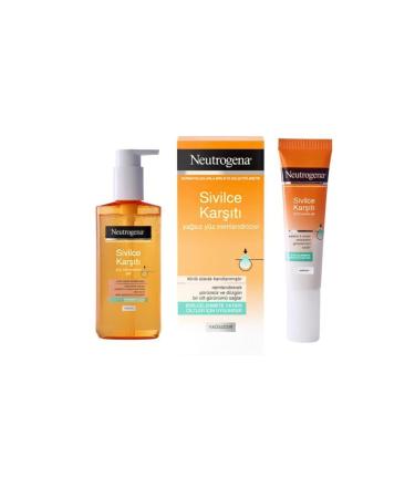Neutrogena Anti-Acne Face Wash & Oil-Free Face Moisturizer & Sauce Acne Gel