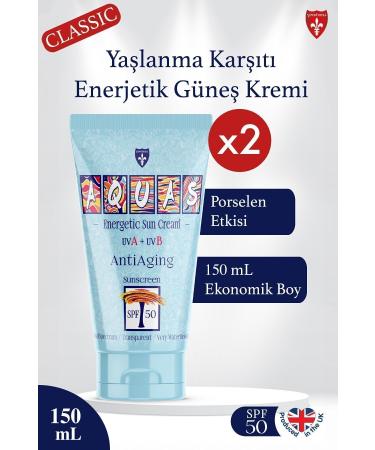 Aquas Classic Anti-Aging Energetic 150 ml Sun Cream X2 - 2 Pack Opportunity