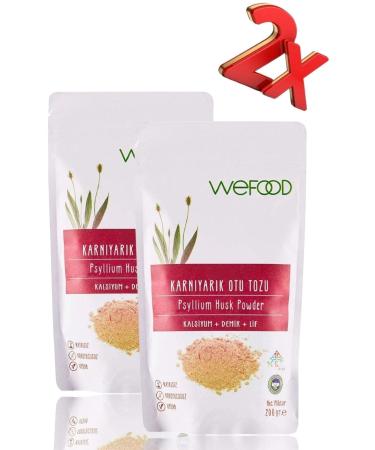 Wefood Psyllium Powder 200 gr. Pack of 2