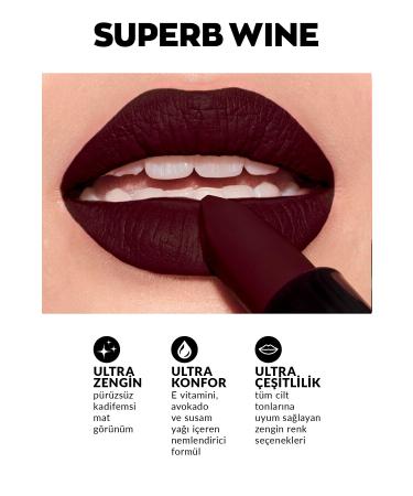 Avon Superb Wine Matte Lipstick x 2 Pieces + Black Eyeliner + Lovider Pocket Mirror - Buy Online on GoSupps.com
