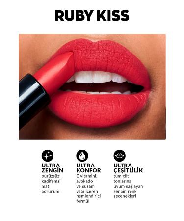 Avon Red Supreme Matte Lipstick + Black Eyeliner + Ruby Kiss Matte Lipstick + Lovider Pocket Mirror - Buy Online on GoSupps.com