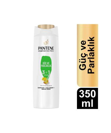 Pantene Natural Synthesis Power and Shine 3 in 1 Shampoo 350 ml x2 Pieces