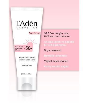 L'Aden Cosmetics Tone Equalizing Pink Touch Sun Cream 50 Spf 50ml - Buy Online on GoSupps.com