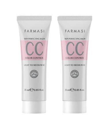 Farmasi CC Cream- All In One- Light to Medium 02 25 Ml- 2 Pack