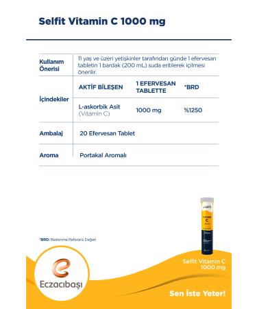 Selfit Vitamin C 1000 Mg 20 Effervescent Tablets - Buy Online on GoSupps.com