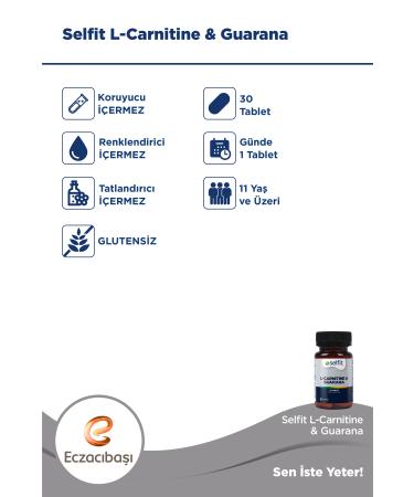 Selfit L-Carnitine & Guarana 30 Tablets - Buy Online on GoSupps.com