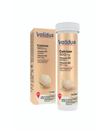Validus Osteo Calcium + Vitamin D3 + Vitamin K2 Effervescent Tablet
