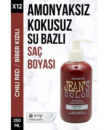 Acacia Ammonia Free Pepper Red Color Hair Dye 250 ml X12 Pieces Togin Bag Gift