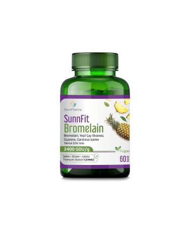SunnPharma Sunnfit Bromelain Bromelain Green Tea Extract Guarana Garcinia Chromium Containing Supplementary Food