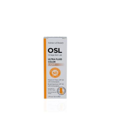 OSL Omega Skin Lab Ultra Fluid Spf 50 Color Light 50 ml (COLORED SUN PROTECTION) - Buy Online on GoSupps.com