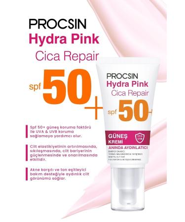 PROCSIN Hydra Pink (COLORED) Spf50 Barrier Booster Glass Skin Sunscreen Pa - Buy Online on GoSupps.com