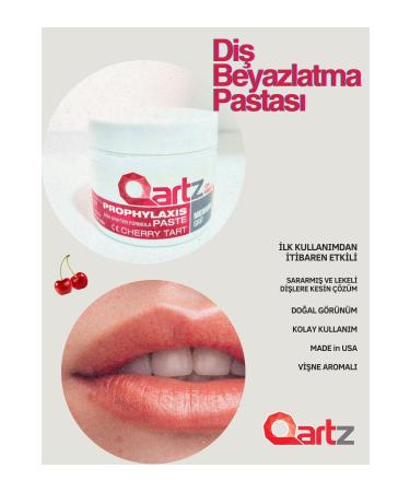 qartz Teeth Cleaning and Whitening Paste - Detergency Paste with Cherry 100 gr