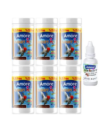 AMORE Goldy Mix Granules 6 Pieces 125 ml Japanese Fish Food 30cc Multivitamin