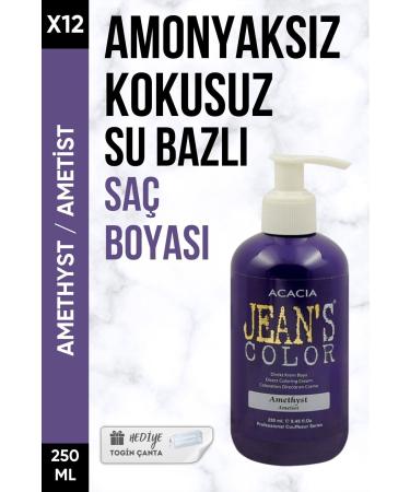 Acacia Ammonia Free Amethyst Color Hair Dye 250 Ml X12 Pieces + Togin Bag Gift