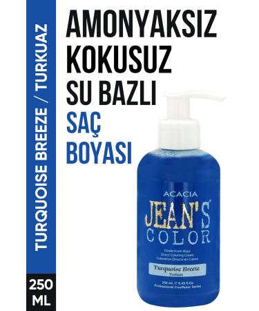 jeans color Ammonia Free Turquoise Color Hair Dye 250 Ml Odorless Water Based Turquoise Breeze Hair Dye