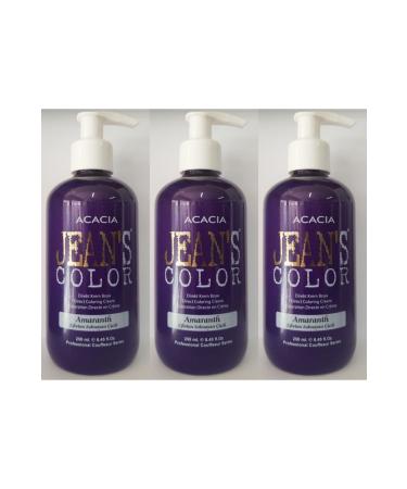 Acacia Jean's Color Hair Dye Violet Everlasting Flower 250ml 3 Pieces