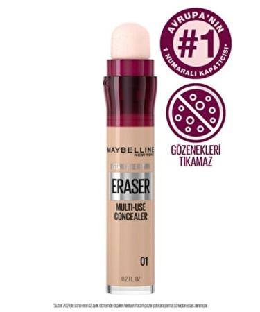 Mas Maybelline New York Instant Anti Age Eraser Concealer - 01 Light - Buy Online on GoSupps.com
