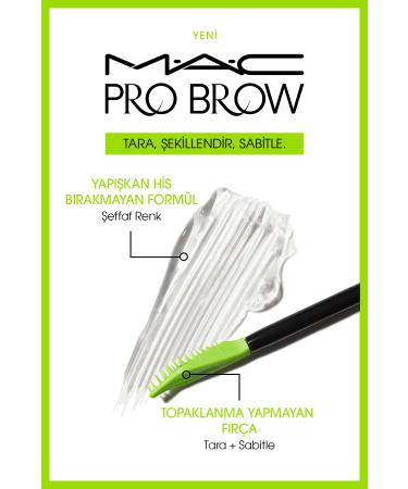 Mac Pro Locked Brow Gel - Clear 12 Hours Permanent Non-Flagging Eyebrow Fixer 7.8 ml - Buy Online on GoSupps.com