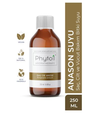 phytoil Organic Anise Water - Hair Skin and Body Care Plant Water - Eau De Anise 250 ml