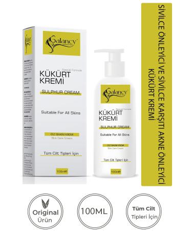 Galancy Anti-Acne and Anti-Acne Acne Blackhead Remover Sulfur Cream 100 Ml