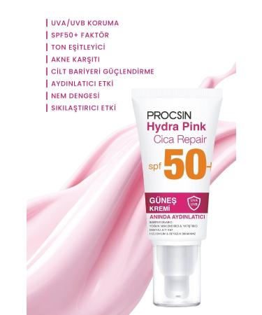 PROCSIN Hydra Pink (COLORED) Spf50 Barrier Booster Glass Skin Sunscreen Pa - Buy Online on GoSupps.com