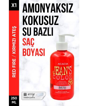 Acacia Ammonia Free Red Fire Color Hair Dye 250 Ml X1 Piece + Togin Bag Gift