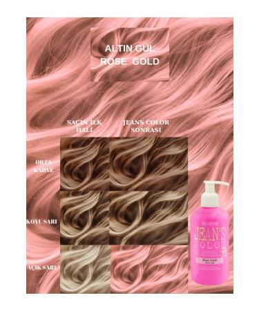 jeans color Ammonia Free Golden Rose Color Hair Dye 250 Ml x2 Pieces Odorless Water Based Rose Gold Hair Dye - Buy Online on GoSupps.com