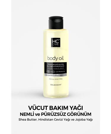 HC Care Body Care Oil 10 Spf - Moisturizing and Nourishing Body Oil