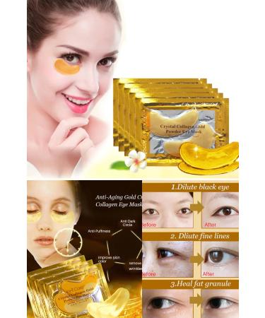 Xolo 10 Pieces Under Eye Mask Gold Face Skin Care Revitalizing and Renewing Nourishing Collagen Mask