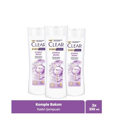 Clear Women Anti-Dandruff Shampoo Complete Care 350 ml X3