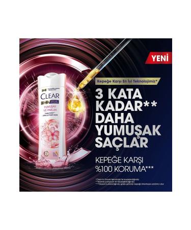 Clear Women Anti-Dandruff Shampoo Soft and Shiny 350 ml X3 - Buy Online on GoSupps.com