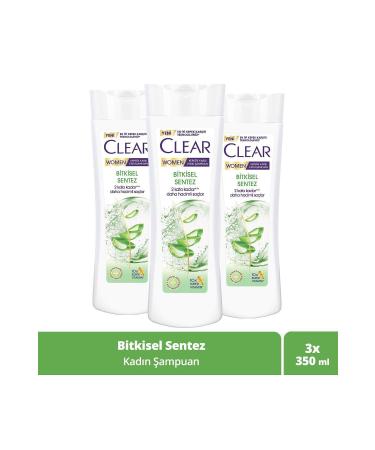 Clear Women Anti-Dandruff Shampoo Herbal Synthesis 350 ml X3