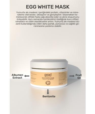 Gead 2 Pieces Egg White Mask-Pore Tightening Egg White Mask-200 gr - Buy Online on GoSupps.com