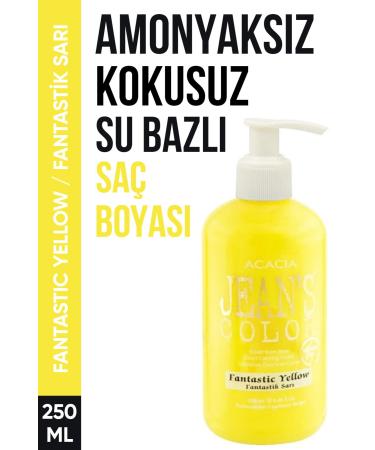 jeans color Ammonia Free Fantastic Yellow Hair Dye 250 Ml Odorless Water Based Fantastic Yellow Hair Dye
