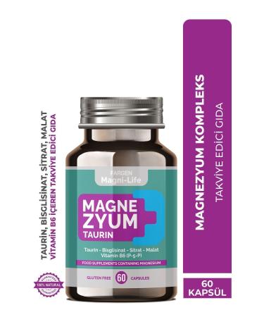 Fargen Food Supplement Containing Magnesium Taurine and Vitamin B6 60 Capsules