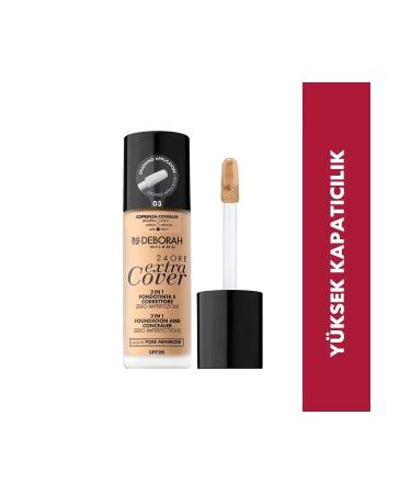 Deborah 24ore Extra Cover Spf20 High Cover Liquid Foundation No: 03 Sand - Buy Online on GoSupps.com