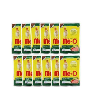 me-o Adult Cat Wet Food with Chicken Pieces in Sauce 80 gr X 12 Pieces