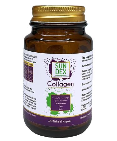 Sun Dex Family Health Since 2021 Collagen Hydrolyzed Type I-III Collagen Liposomal C Hyaluronic Acid Zinc Biotin 30 Herbal Capsules - Buy Online on GoSupps.com
