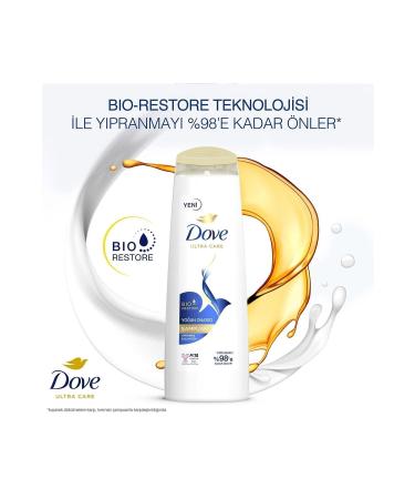 Dove Ultra Care Hair Care Shampoo Intensive Repair Damaged Hair 400 ml x3 + Comb - Buy Online on GoSupps.com