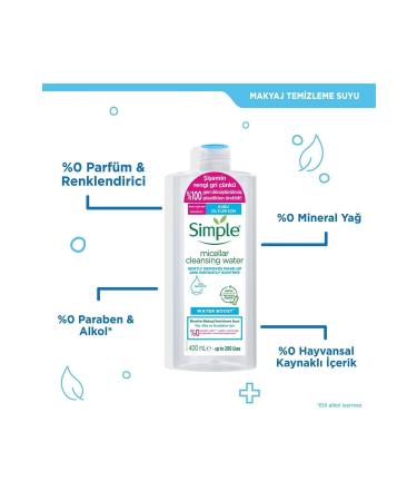 Simple Water Boost Micellar Makeup Remover Water For Dry Skin Face Eyes and Lips 400 Ml - Buy Online on GoSupps.com